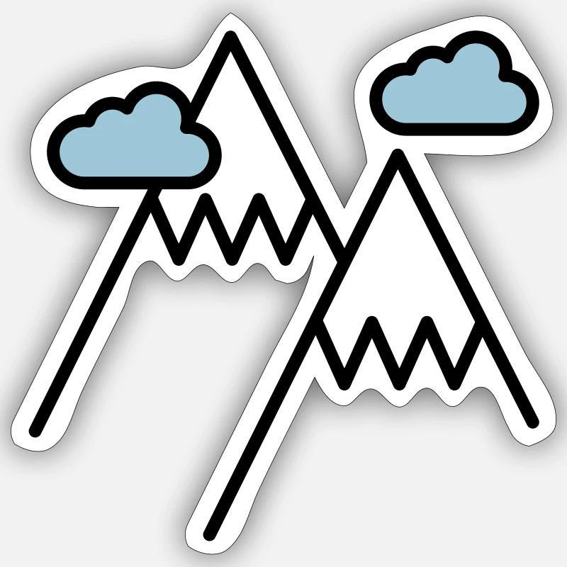 Der Berg ruft Sticker Größe S (10 x 10 cm)