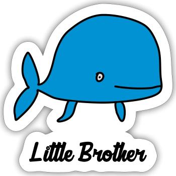 Frère Frangin Frere Naissance Bébé Frérot - Sticker taille S (10 x 10 cm) - blanc mat - Devant