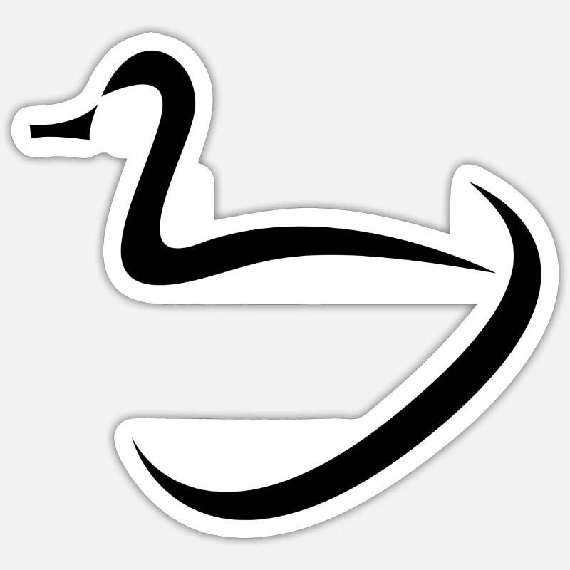Ducks design - Sticker size S (10 x 10 cm) - white matte
