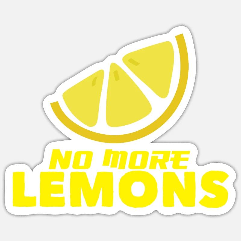 plus de citrons - Sticker taille S (10 x 10 cm) - blanc mat