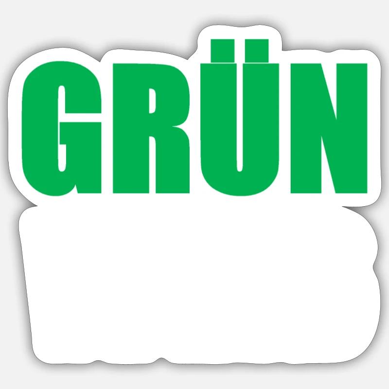 vert blanc - Sticker taille S (10 x 10 cm) - blanc mat