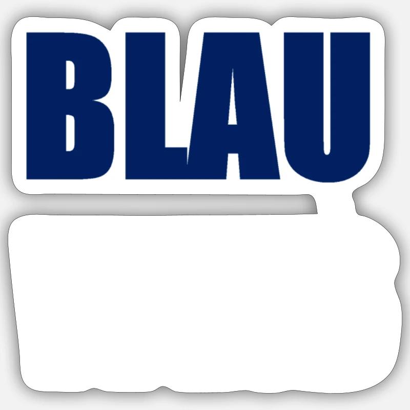 bleu blanc - Sticker taille S (10 x 10 cm) - blanc mat