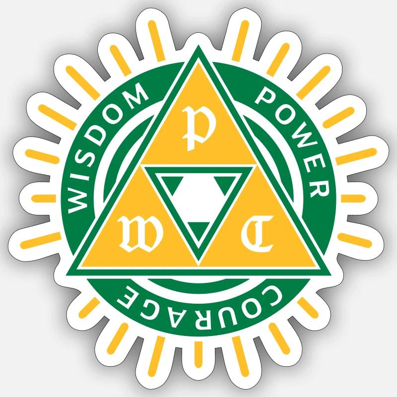 Triangle Emblème Sticker taille S (10 x 10 cm)