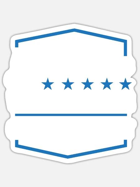 5Sterne Verkaufsleiter - Sticker Größe S (10 x 10 cm) - Mattweiß