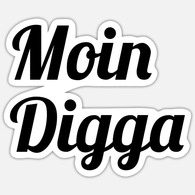 Moin Digga - Sticker size S (10 x 10 cm) - white matte
