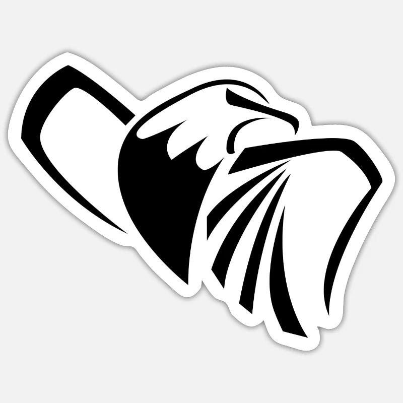 eagle - Sticker size S (10 x 10 cm) - white matte