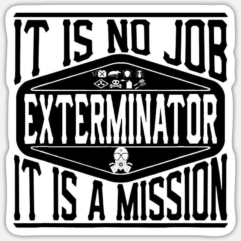 Exterminator - Sticker size S (10 x 10 cm) - white matte