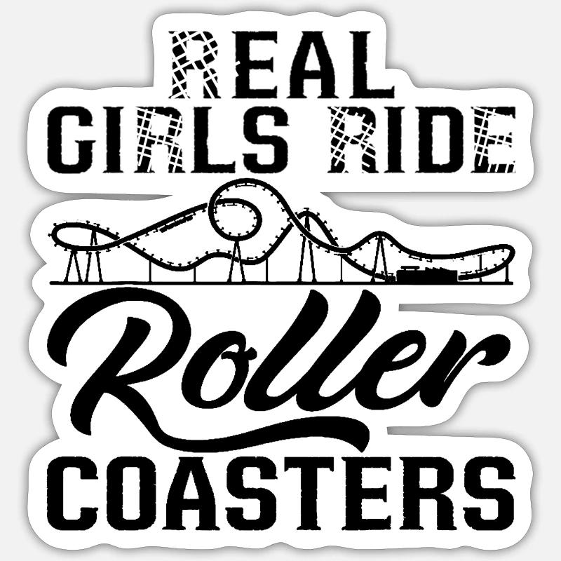roller coaster - Sticker size S (10 x 10 cm) - white matte