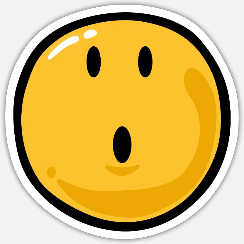 Smiley surprised Sticker taille S (10 x 10 cm)