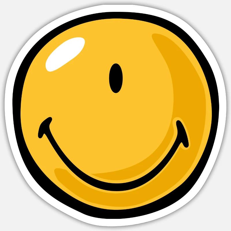 Smiley cyclops - Sticker size S (10 x 10 cm) - white matte