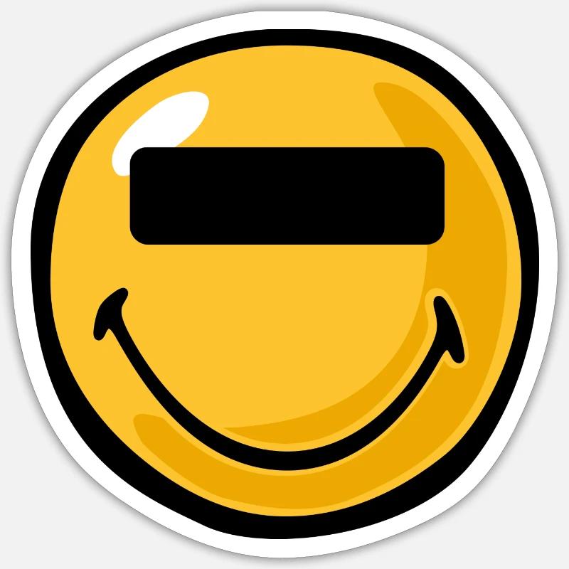 Smiley anonymous Sticker Größe S (10 x 10 cm)