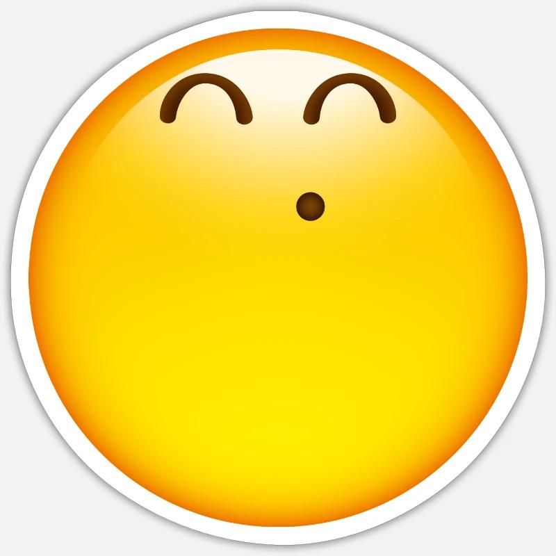Smiley Glossy Happy Whistle - Sticker taille S (10 x 10 cm) - blanc mat