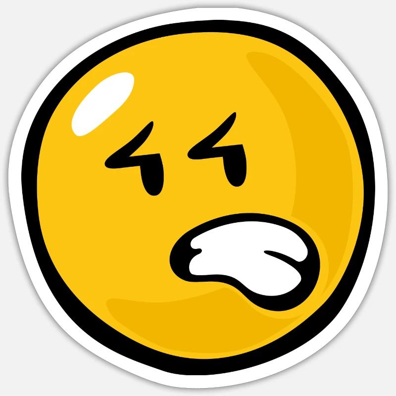 Smiley Anger Aggravation Sticker size S (10 x 10 cm)