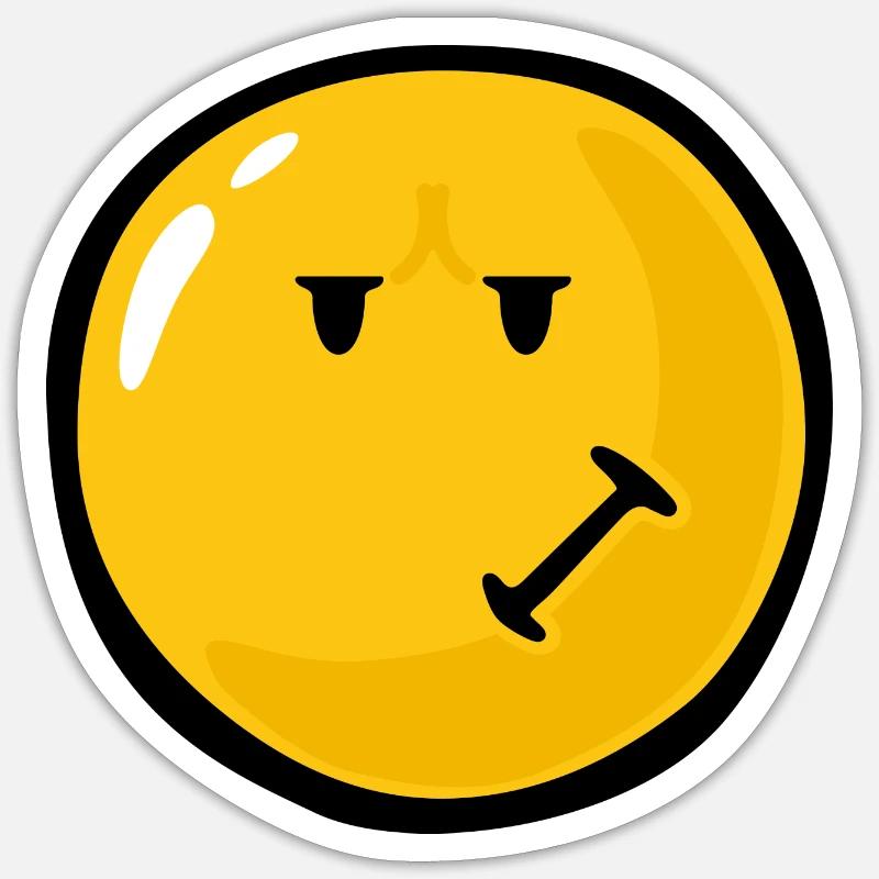 Smiley Anger Impatience Sticker Größe S (10 x 10 cm)