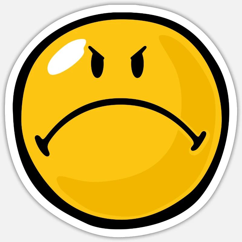 Smiley Anger Riled Sticker size S (10 x 10 cm)
