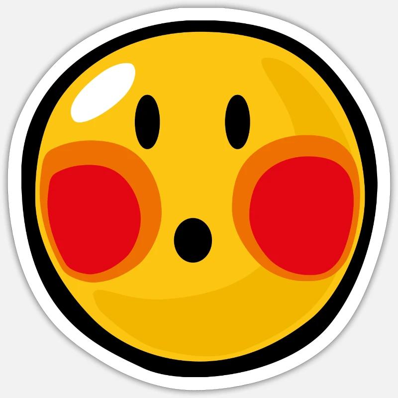 Smiley Embarrassed Sticker size S (10 x 10 cm)