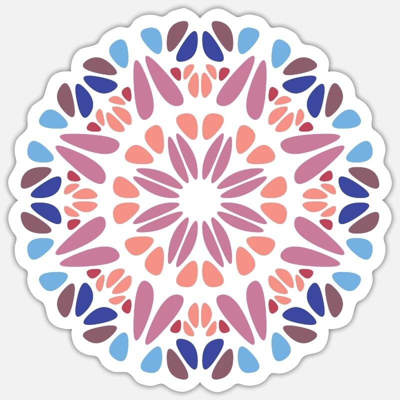 Mandala - Sticker size S (10 x 10 cm) - white matte