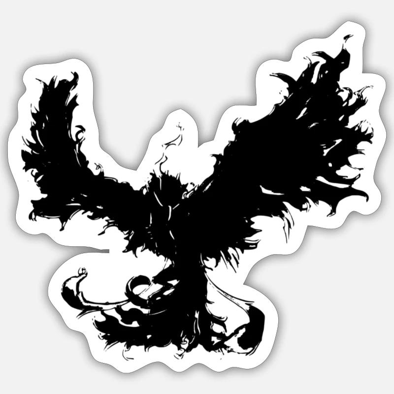 Phönix - Sticker Größe S (10 x 10 cm) - Mattweiß