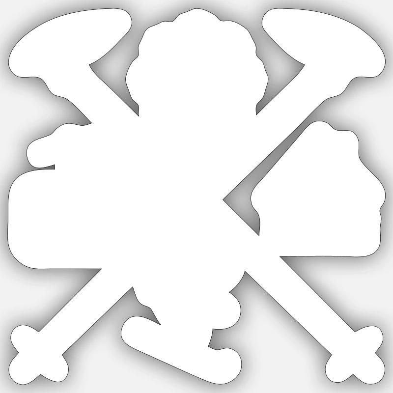 SKI - Sticker Größe S (10 x 10 cm) - Mattweiß