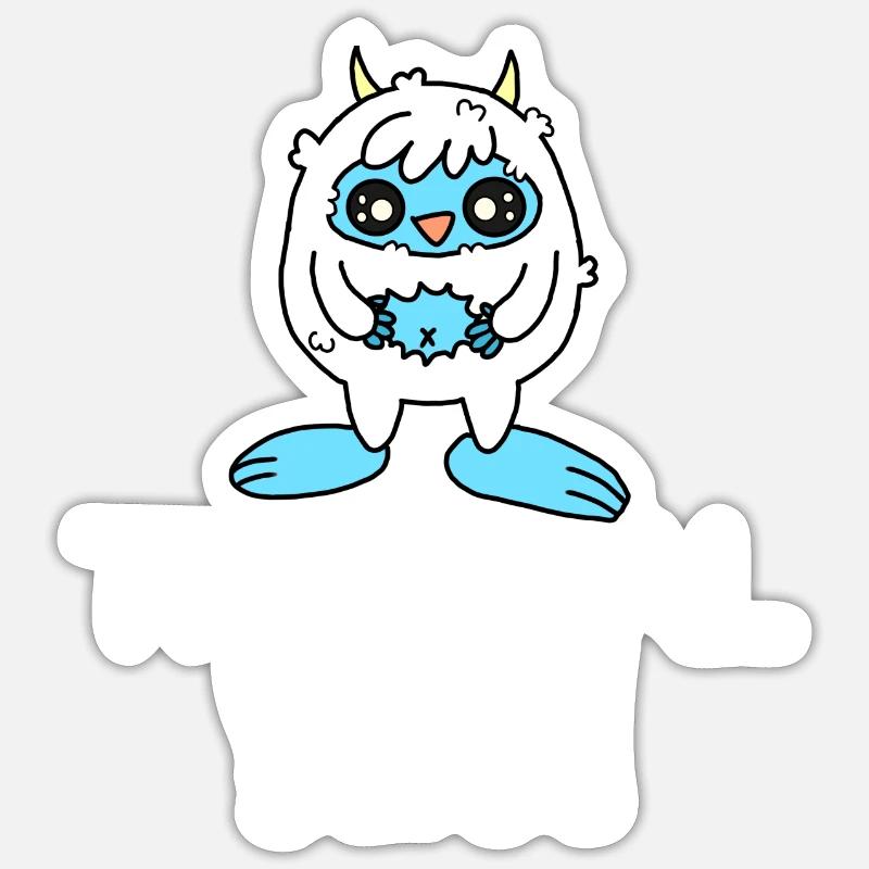 YETI - Sticker size S (10 x 10 cm) - white matte