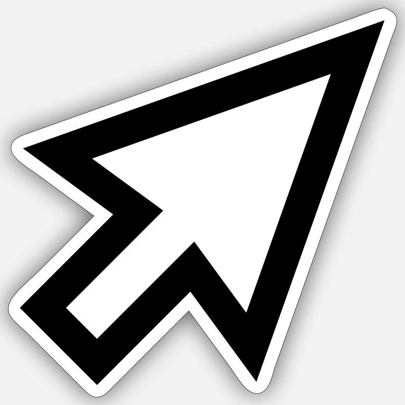 Mouse Cursor - Sticker taille S (10 x 10 cm) - blanc mat