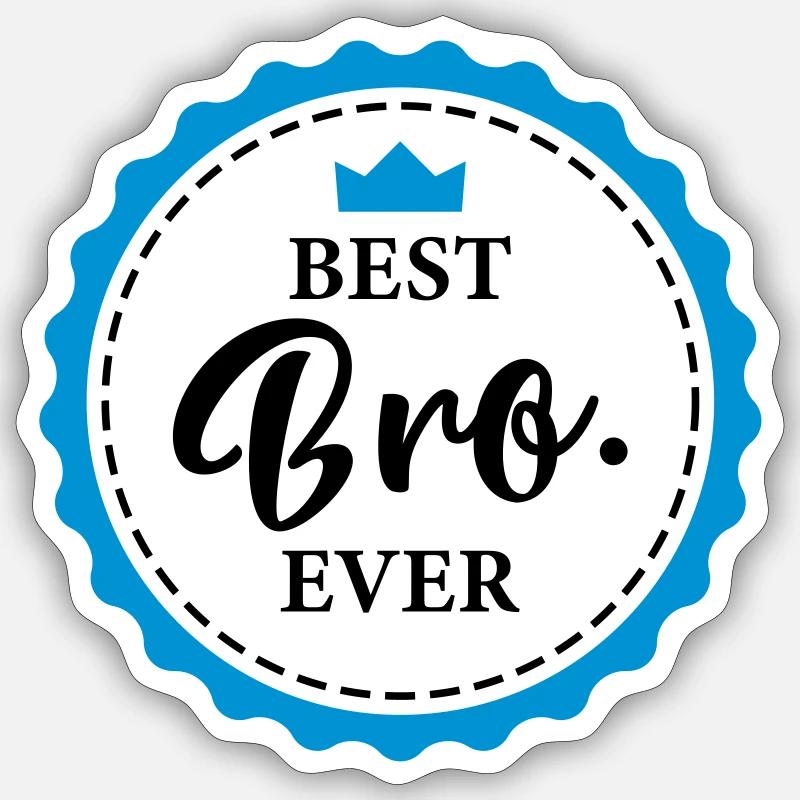 Bruder - Sticker Größe S (10 x 10 cm) - Mattweiß