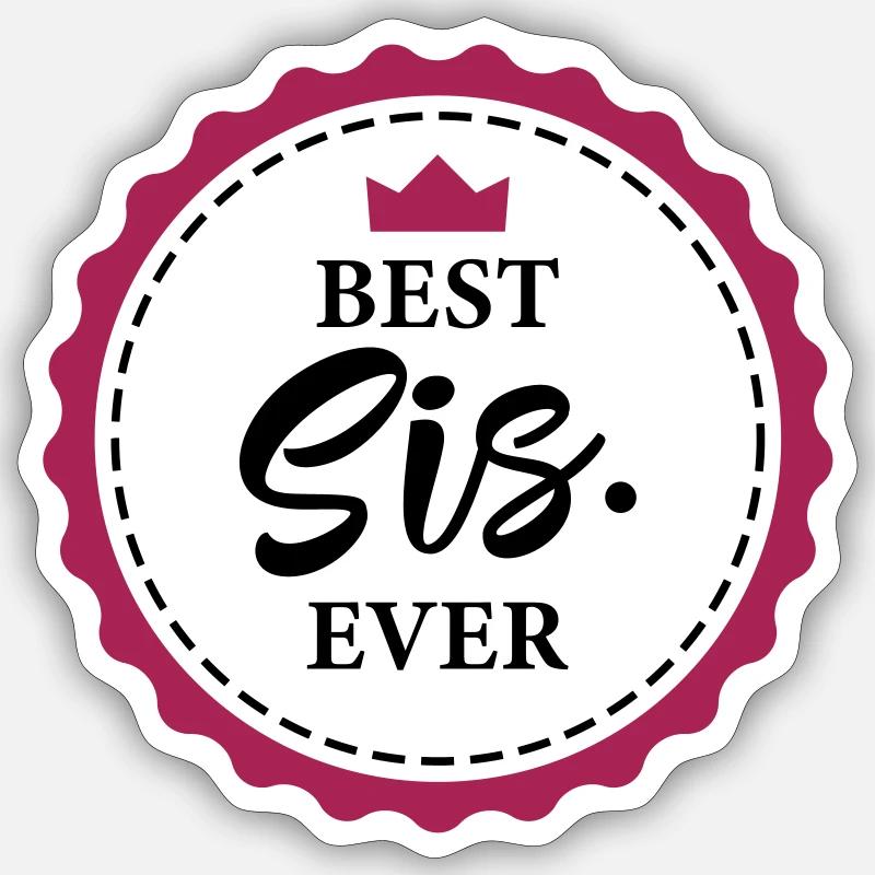 Schwester Sticker Größe S (10 x 10 cm)