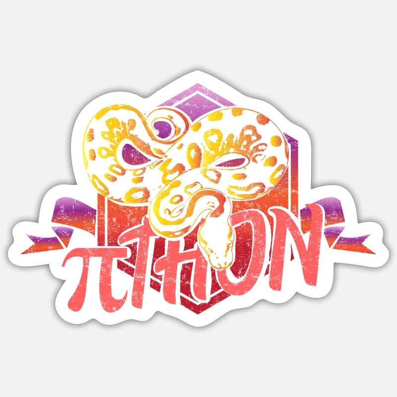 Pi Mathematics Python Sticker size S (10 x 10 cm)