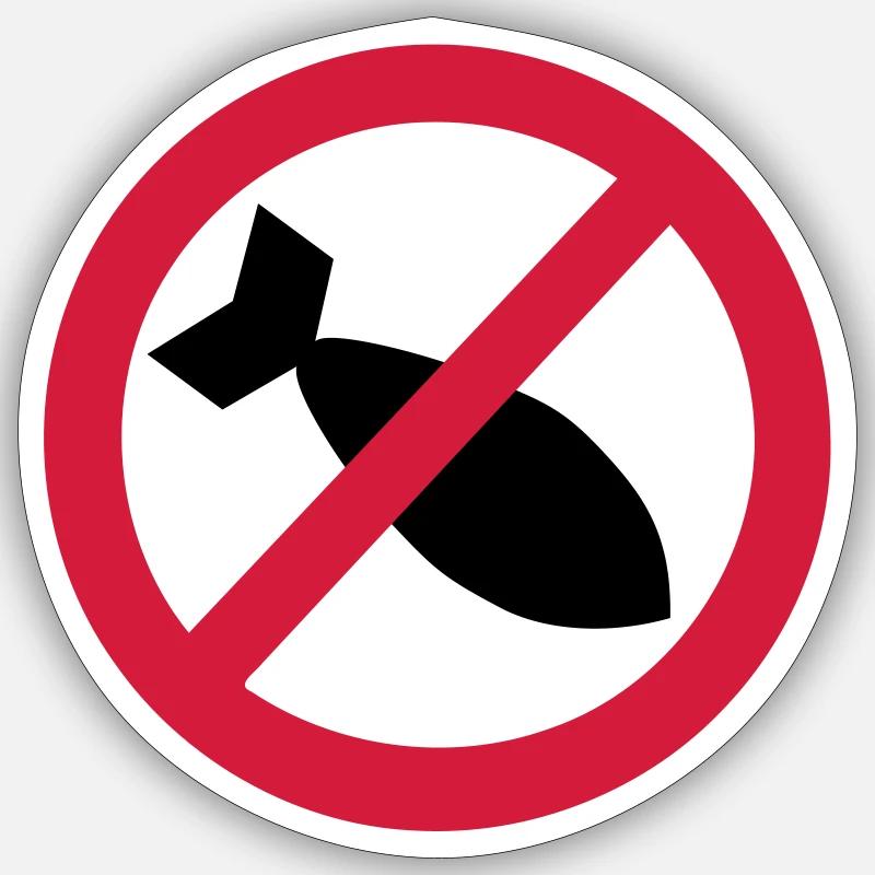 bomb - Sticker size S (10 x 10 cm) - white matte