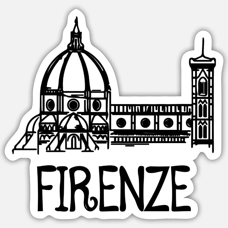 Florence - Sticker taille S (10 x 10 cm) - blanc mat
