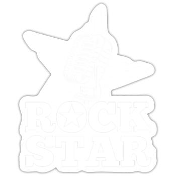 Rock Star Music Rock and Roll - Sticker size S (10 x 10 cm) - white matte - Front