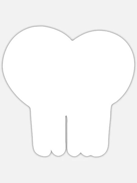 - Sticker size S (10 x 10 cm) - white matte