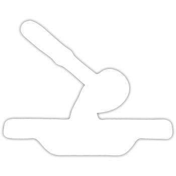 Suppe Suppenlöffel - Sticker Größe S (10 x 10 cm) - Mattweiß - Vorne