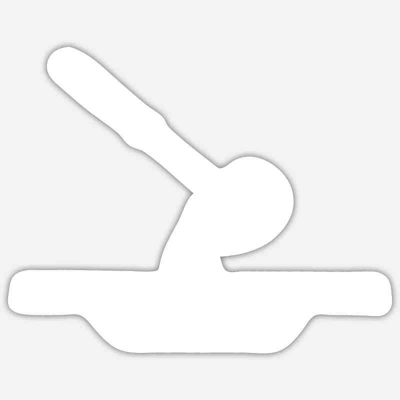 Soup soup spoon - Sticker size S (10 x 10 cm) - white matte