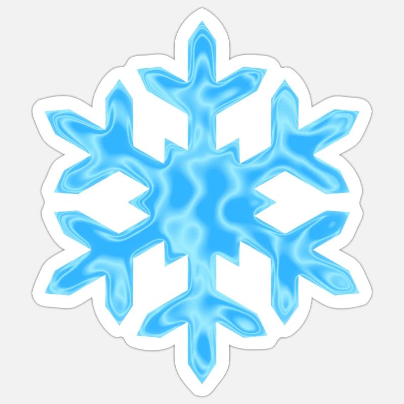 Snowflake with pattern - christmas - Sticker size S (10 x 10 cm) - white matte