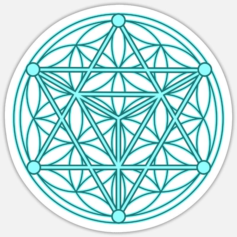 Same des Lebens & Tetrahedron Sticker Größe S (10 x 10 cm)