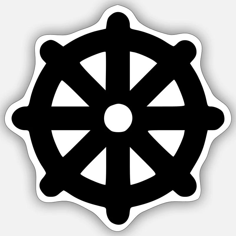 Buddhismus - Sticker Größe S (10 x 10 cm) - Mattweiß