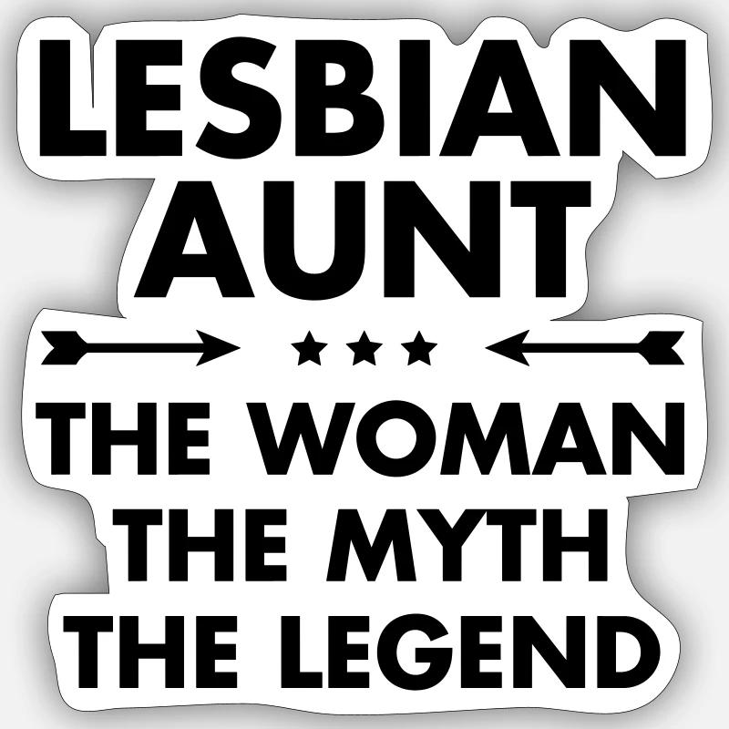 Lesbian Aunt - Sticker size S (10 x 10 cm) - white matte