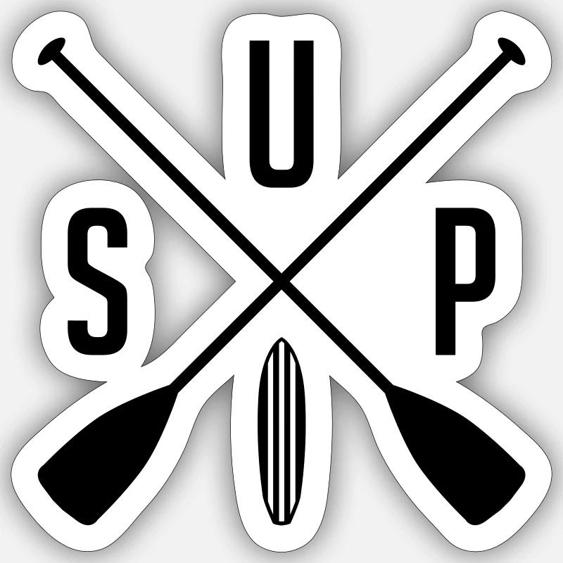 SUP - Sticker Größe S (10 x 10 cm) - Mattweiß
