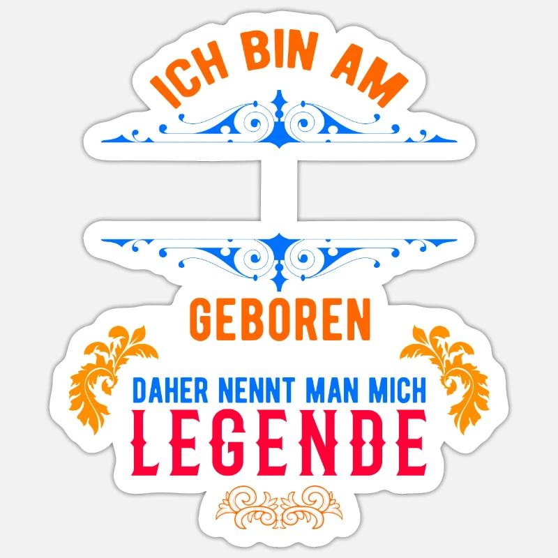 date de naissance - Sticker taille S (10 x 10 cm) - blanc mat