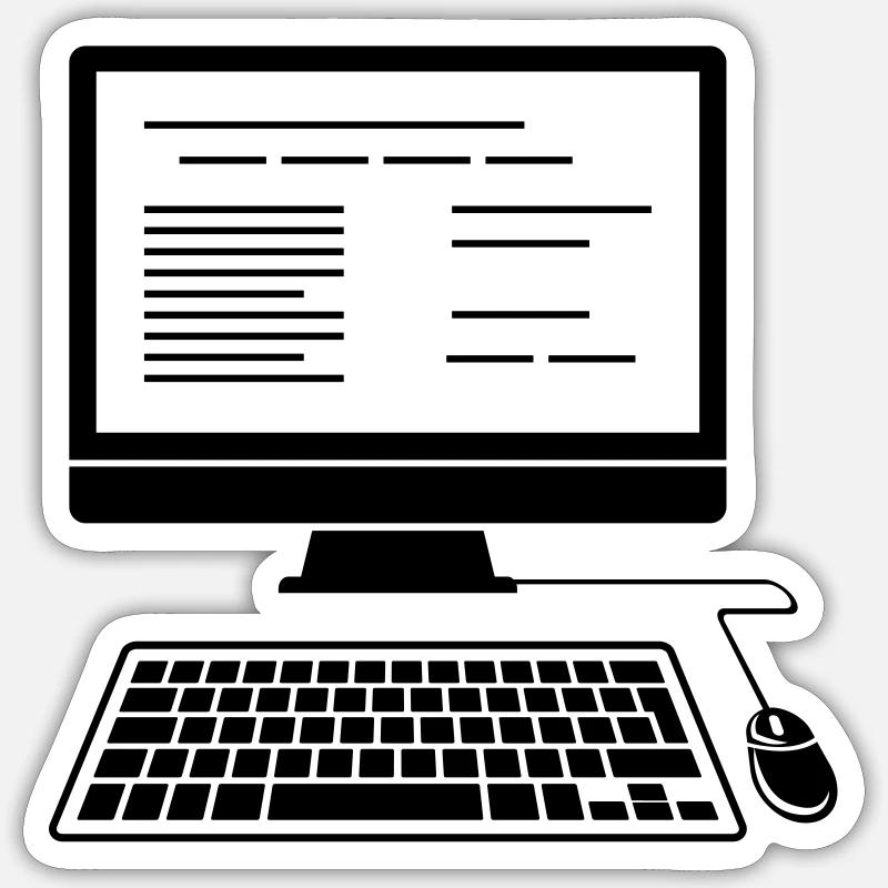 PC Desktop Computer Sticker Größe S (10 x 10 cm)