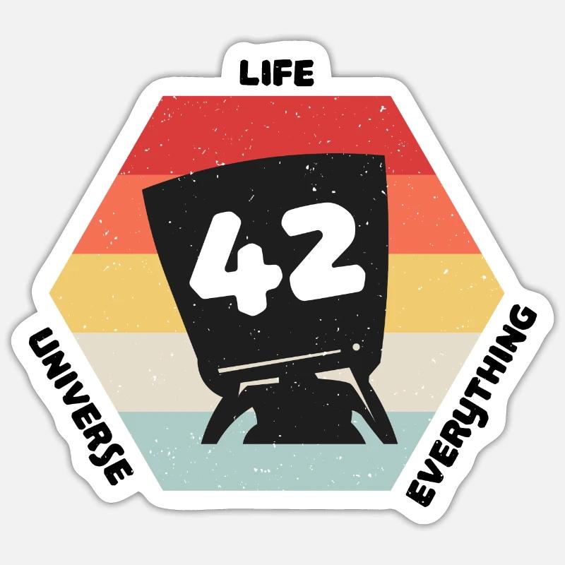 Answer 42 Sticker size S (10 x 10 cm)