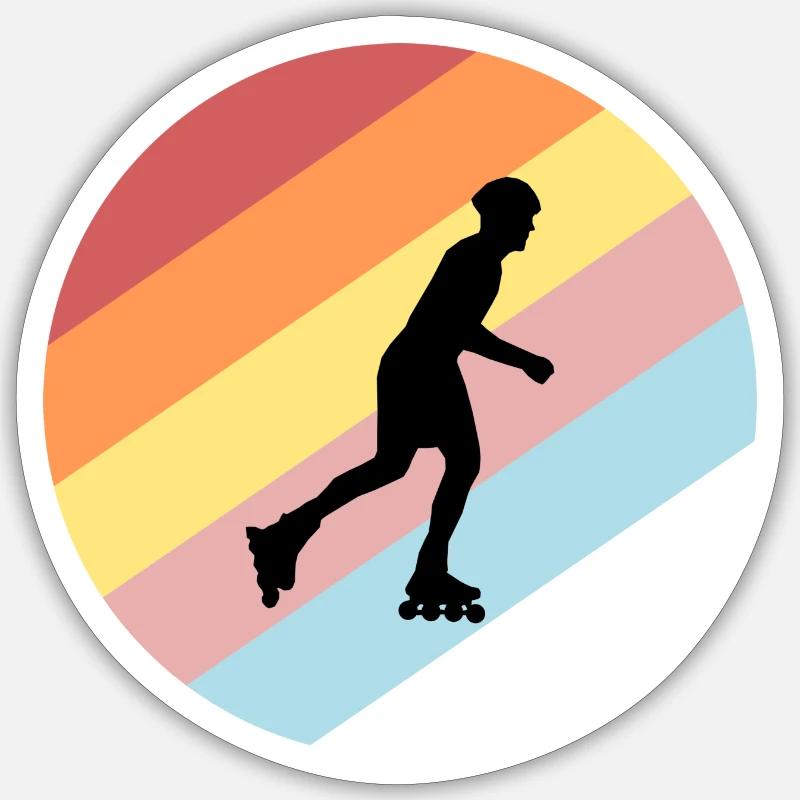 Roller - Sticker taille S (10 x 10 cm) - blanc mat