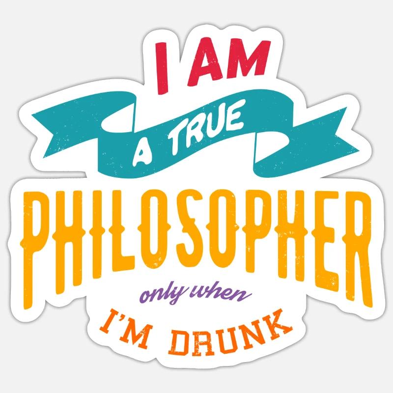 Saufspruch - Sticker taille S (10 x 10 cm) - blanc mat