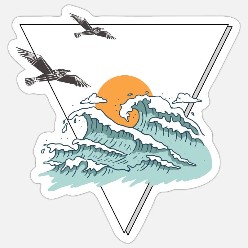 wave Sticker size S (10 x 10 cm)