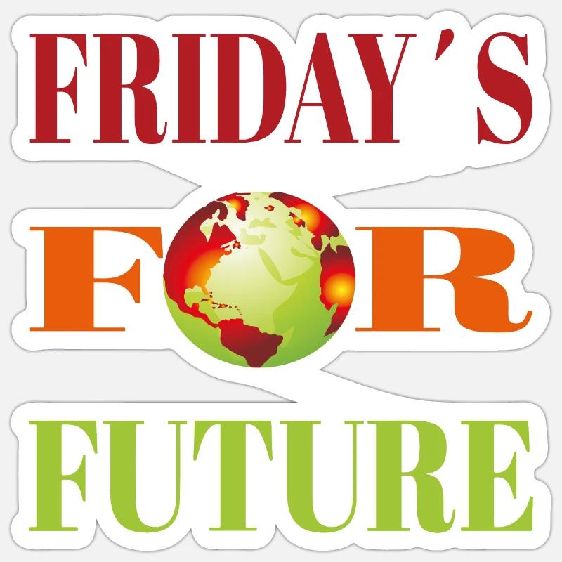 Fridays for future - Sticker size S (10 x 10 cm) - white matte