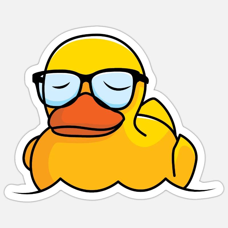 Façon canard - Sticker taille S (10 x 10 cm) - blanc mat