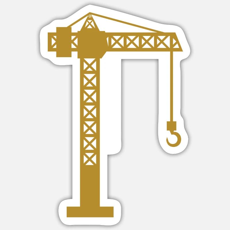 Crane construction site Sticker size S (10 x 10 cm)