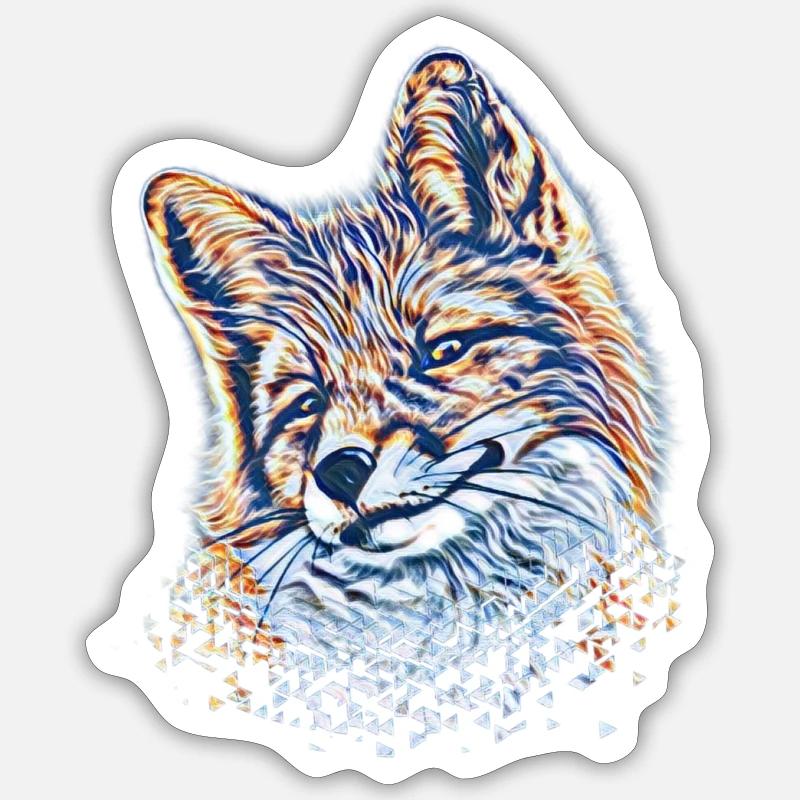 Fuchs - Sticker Größe S (10 x 10 cm) - Mattweiß