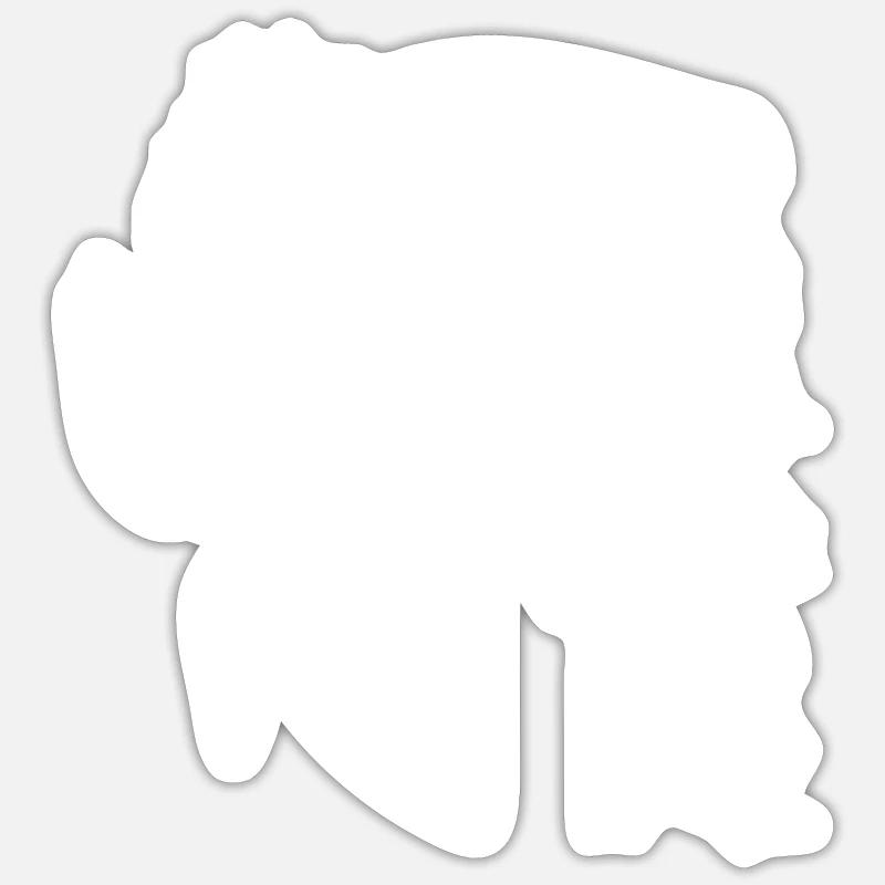 Perche de pêche professionnelle - Sticker taille S (10 x 10 cm) - blanc mat